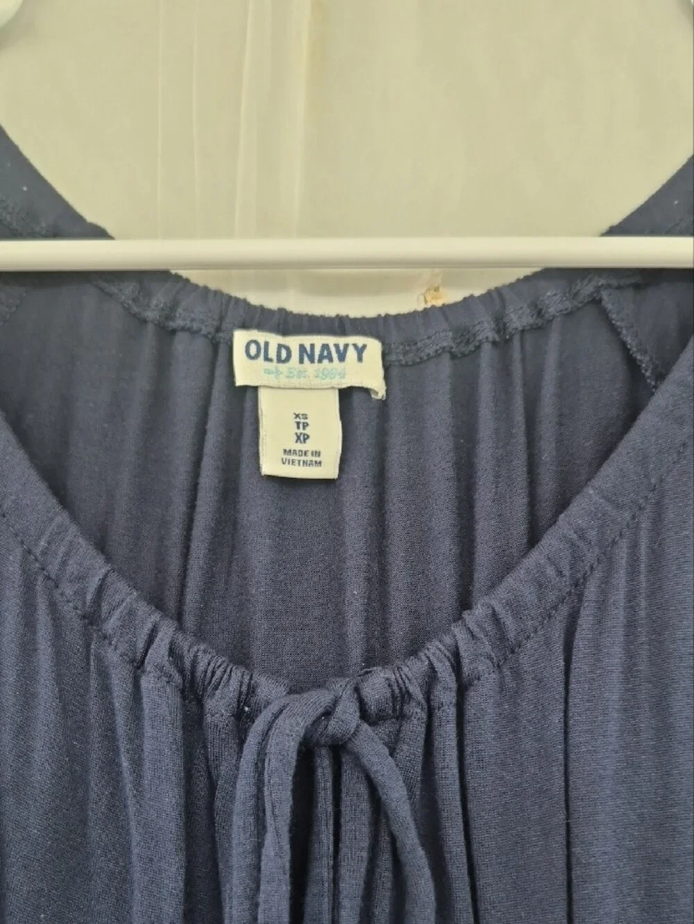 Old Navy Women's Dark Navy Tie-Front Scoop Neck Tunic